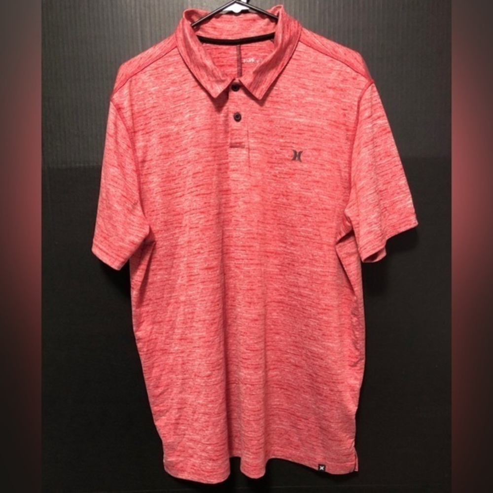 🪺Hurley Red Heather ‘Buckle Exclusive’ Polo Shirt